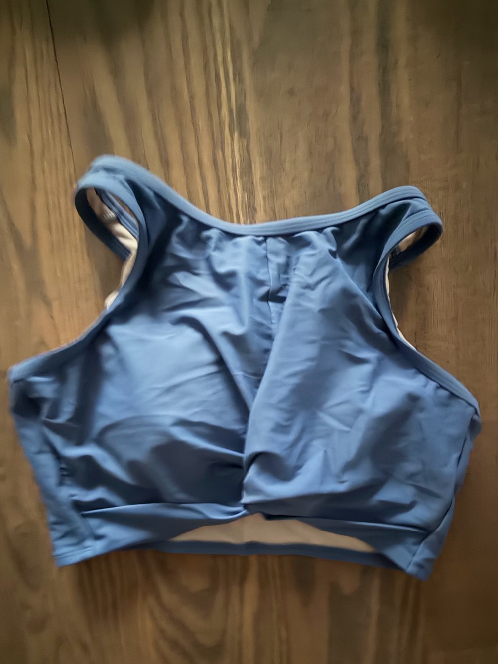 Kona Sol Dusty Blue High-Neck One-Piece Swimsuit